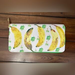 Brightly Colored Banana Print Wallet